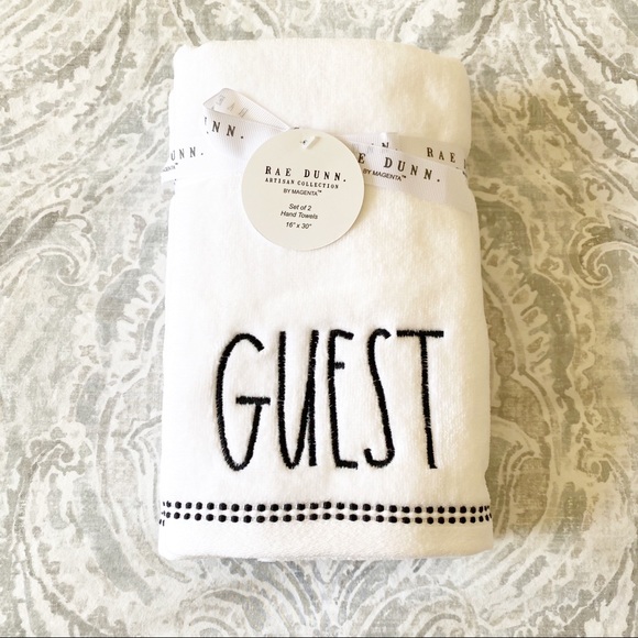 RAE DUNN Guest Hand Towel Set NWT - Picture 2 of 5